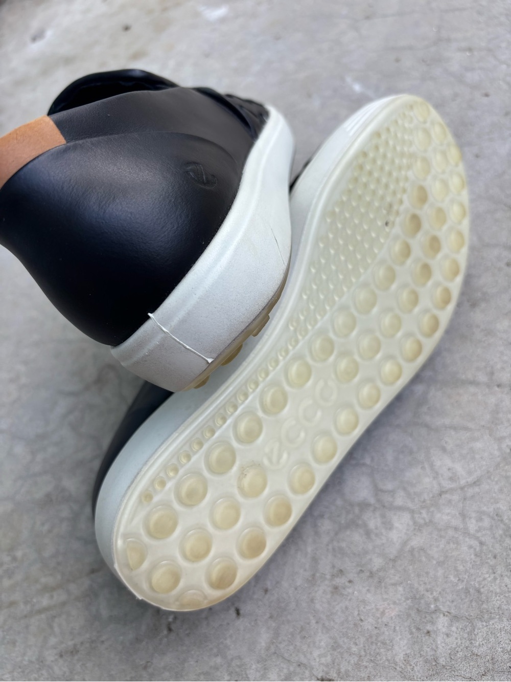 ECCO Soft 7 Woven Slip On Sneakers Black Leather Comfort Shoes Flats Euro 37 - Picture 9 of 10